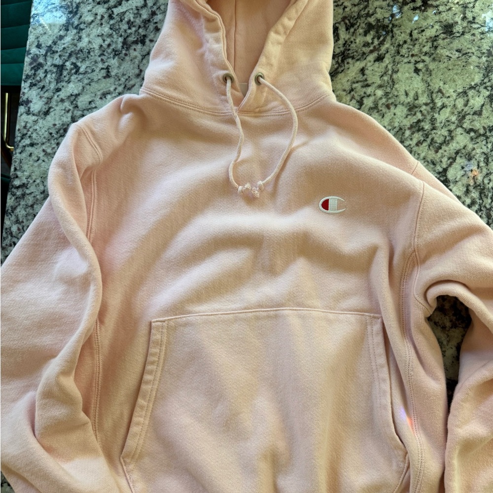 Champion Light Pink Reverse Weave Hoodie